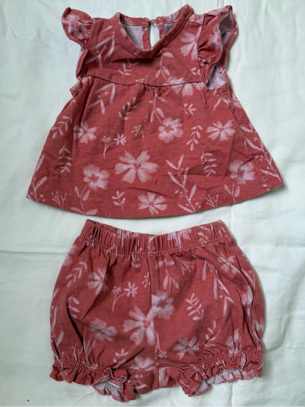 Cotton Rose Floral Flutter Sleeve Top & Bloom Shorts Set